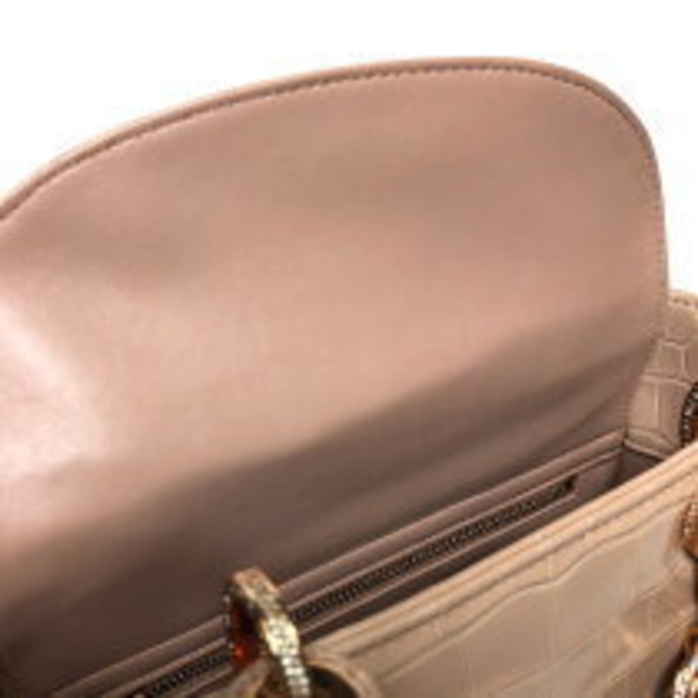Dior Beige Crocodile Handbag Christian Pink Lady - Picture 5 of 7